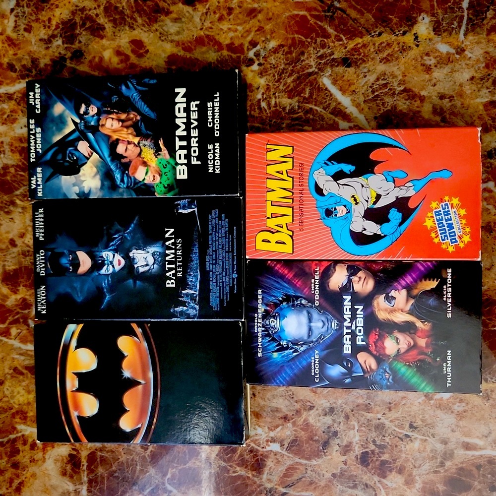 VINTAGE BATMAN VHS TAPES. Unsealed